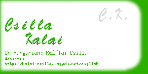 csilla kalai business card